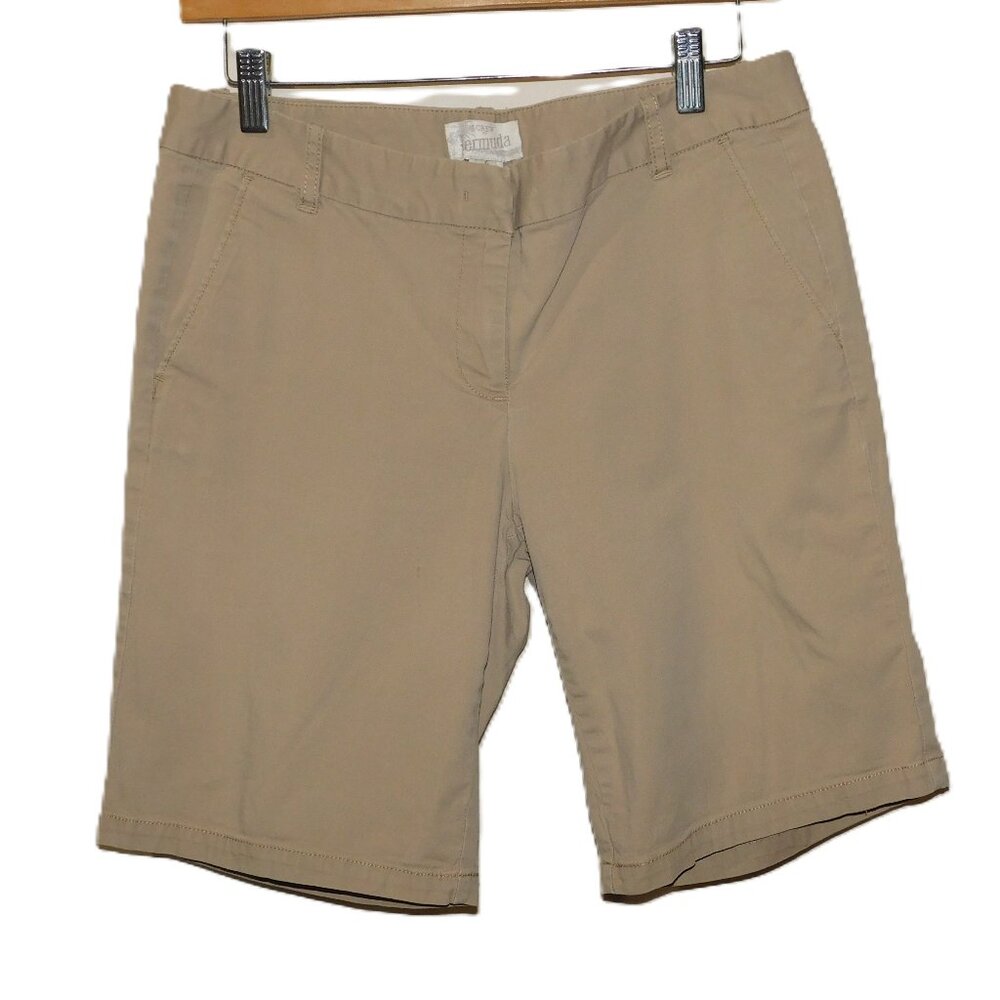J Crew Bermuda Khaki Tan Shorts Size 6